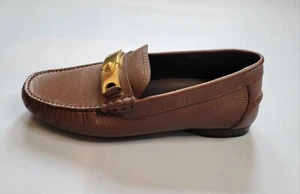 STOP LESEN SORGFÄLTIG AMPUTIERTER LINKER SCHUH NUR VERSACE BRAUN PENNY HALBSCHUH EUR41 US 7 - Bild 1 von 8