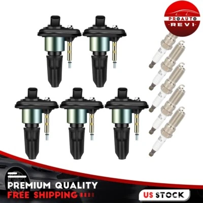 Juego de 5 bobinas de encendido y bujías para Chevrolet Colorado 2004-2006 3,5 L L L5 Foto 1 de 4