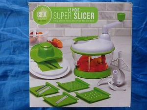 Cookworks Manueller 13 Stück Super Gemüse Obstschneider Würfelschneider Zerkleinerer Neu im Karton - Bild 1 von 12