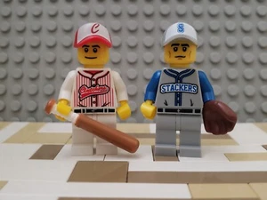 LEGO Baseball Player Minifigures (Collectible Series 3 & 10) Stackers Clutchers - Picture 1 of 2