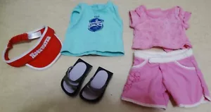 LOTE DE ROPA PARA MUÑECA American Girl 18": Chrissa Edgewater Swim Team 2 piezas + más - Imagen 1 de 3
