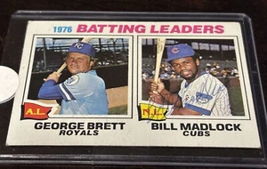 Signed 1977 Topps 1976 Batting Leaders Bill Madlock COA George Brett Autograph 1 - Bild 1 von 2