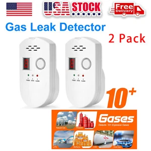2x Digital Natural Gas Leak Detector Alarm Gas Leak Monitor for Home Kitchen - Picture 1 of 11