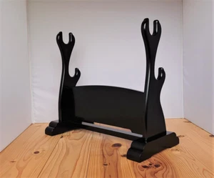 KATANA-KAKE Soporte para Espadas Japonesas - Expositor de Dos Espadas Lacado Negro - Imagen 1 de 5