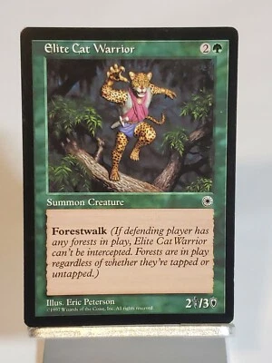 MTG Elite Cat Warrior (2) Portal Regular Common Magic - Image 1 of 4