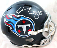 Derrick Mason Signed Tennessee Titans F/S Speed Helmet- Beckett W Hologram *Silv