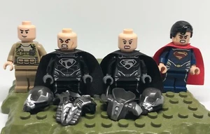 LEGO Superman, General Zod, Faora & Colonel Hardy (sh0077 sh0076 sh0080 sh0079) - Picture 1 of 7