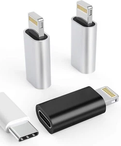 zoyuzan 3Pack Adaptateur USB C Femelle vers Lightning Mâle pour iPhone Argent - Photo 1 sur 5