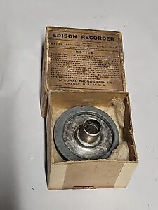 Edison Cylinder Phonograph Recorder In Box May 23 , 1905