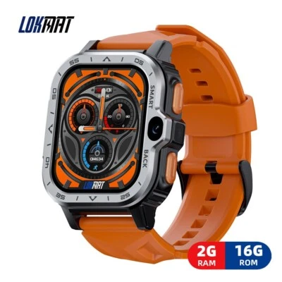 LOKMAT APPLLP 4 MAX Smart watch Satellite Nevigation 4G LTE SIM Card Dual Camera - Image 1 of 4