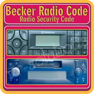 Becker Radio Unlock Code Harman BE6041 BE6003 BE6045 BE6046 BE6043 BE6044 BE6040 - Bild 1 von 2