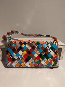 Vintage Retro Candy Wrapper Purse Clutch Zipper - Picture 1 of 7