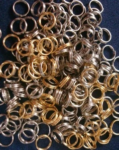 6mm Silvertone/goldtone split rings jump rings 200 pcs fpc101 - Picture 1 of 3