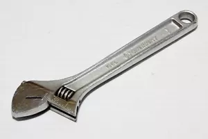 Halbmond verstellbarer Schraubenschlüssel Werkzeug Crestoloy 10 Zoll Made in USA Vintage gebraucht - Bild 1 von 7