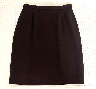 Dana Buchman Womens Size 6 Brown 100% Wool Pin-Striped Pencil Skirt - Image 1 of 4