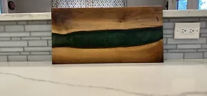 Unique Black Walnut With Green Epoxy Charcuterie Board/Cheese Board/Cutting Boar - Picture 1 of 6