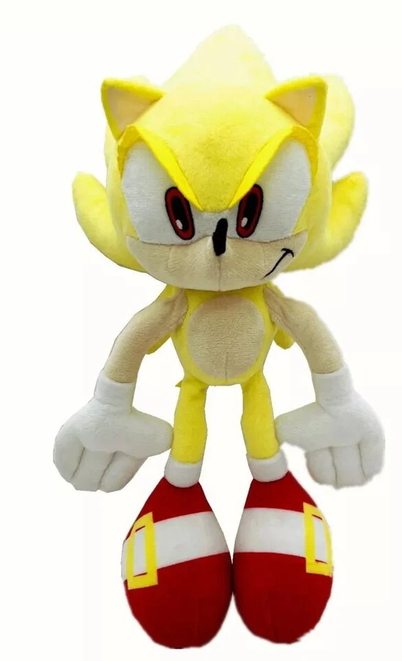 Peluche Sonic transformé super Sayan 30 cm Doudou Jeux Video Sonic Le Hérisson