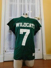 Vintage Champion Wildcats #7 Anderson Green Football Jersey Size Medium