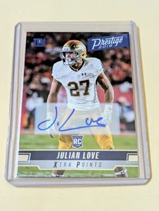 2019 Panini Presatige Xtra Points Julian Love Auto RC #296 Giants - Picture 1 of 2