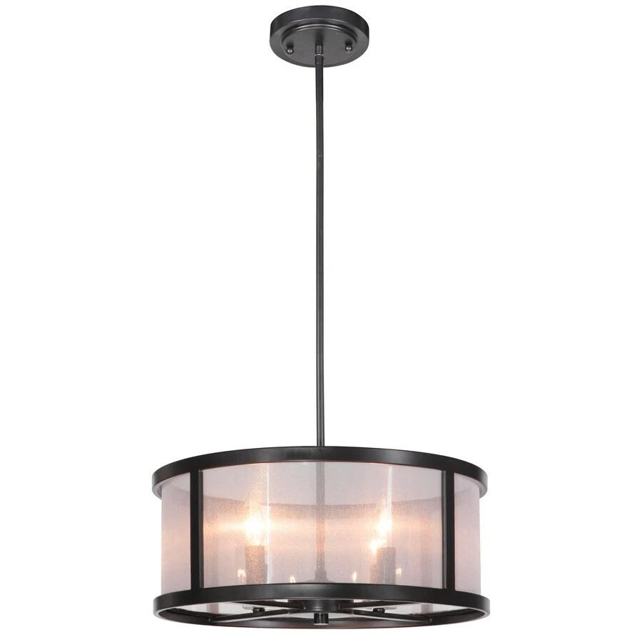 Craftmade Danbury 4 Light Pendant, Matte Black - 36794-MBK Foto 1 de 1
