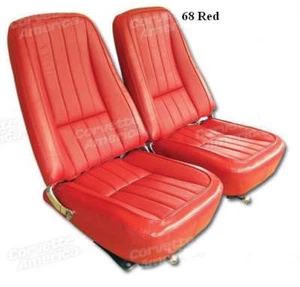 US MADE 1968 - 1969 Corvette Seat Covers Leather-Like Reproduction C3 NEW - Foto 1 di 1
