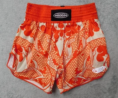 Pantalones Cortos de Kickboxing WarriorWrld MMA Luchador Muay Thai Talla S Koi Pez Naranja Foto 1 de 4