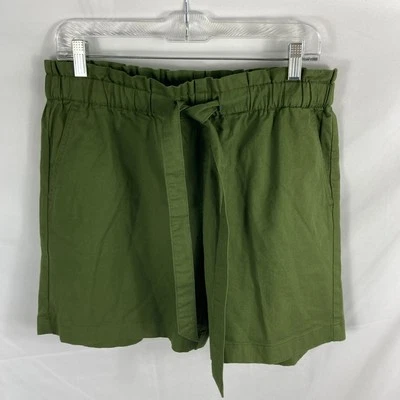 Pantalones Cortos Bolsa de Papel J Crew Cintura Corbata Talla 10 Foto 1 de 4
