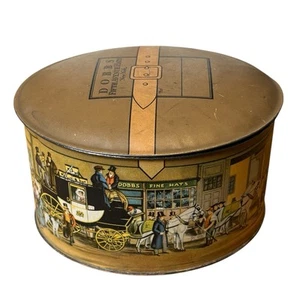 De colección Dobbs Fifth Avenue Nueva York Sombrero de Hojalata Caja Mini Ovalado Vendedor Muestra 4.75" - Imagen 1 de 8