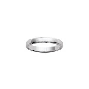 Bague Femme Argent 925 Rhodié Alliance Anneau 3mm Biseauté - Picture 1 of 2