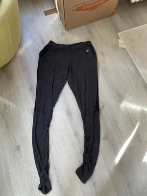 Alo Yoga Leggings Joggers Women Small Charcoal Grey Rayon Blend Side Shear Gym - Image 1 of 4
