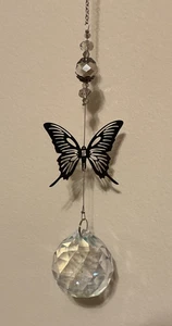 Crystal Butterfly Meaningful Light Hanging SunCatcher Their Love Lives on NEW - Picture 1 of 8