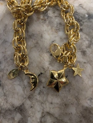 KIRKS FOLLY Choker Charm Necklace or bracelet? Gold Tone 16" - Image 1 of 4