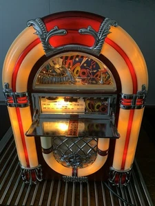 vintage MINI JUKEBOX RADIO Beleuchtung mit Tapedeck American Diner Deko USA Kult - Bild 1 von 6