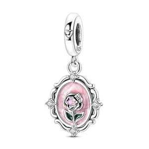 MULA Europäisches 925 Sterling Silber Charm Ewige Rose Anhänger für Frauen Armba - Picture 1 of 6
