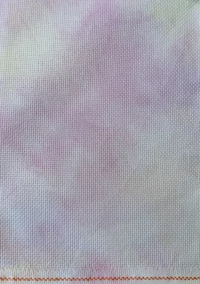 Hand Dyed Cross Stitch Fabric 14 ct. Aida 18.5” x 27.5” English Rose - Image 1 of 3