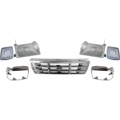 Grille Grill for F350 Truck F150 F250 Ford F-350 F-Super Duty Bronco F-150 F-250 - Image 1 of 4