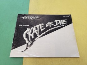 Skate or Die (Nintendo Entertainment System, 1988) NES Authentic Manual Instruct