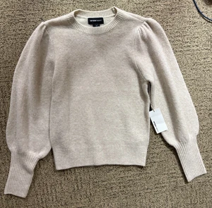 FIFTEEN/TWENTY NWT $145 Beige Oatmeal Crewneck Sweater Size XS - Picture 1 of 4