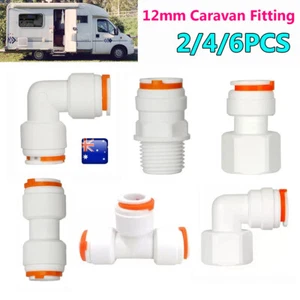 12mm Compatible Push In Tube Pipe Fit Connector Valve Caravan Fitting John Guest - Picture 1 of 18
