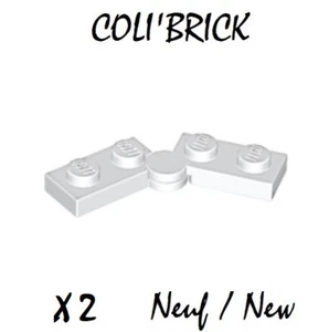 Lego 2429c01 - 2x Charnières / Hinge Plate 1x4 swivel top - Blanc White - NEW - Imagen 1 de 1