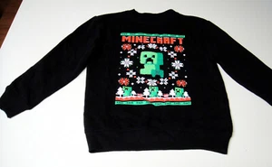 MAD ENGINE MINECRAFT TNT CREEPER PULLOVER SWEATSHIRT BLACK -KIDS SIZE SM/C/P - Picture 1 of 8