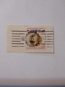 CHAMPIONS OF LIBERTY STAMP U.S. SCOTT #1148 ON PIECE FANCY CANCEL - Picture 1 of 1