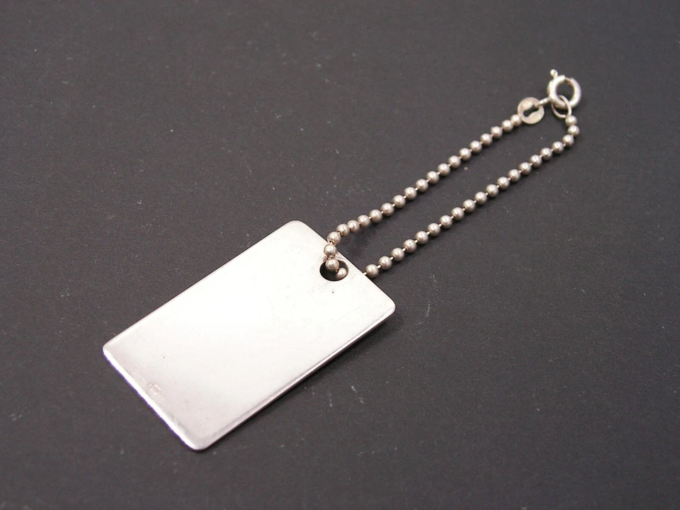 Colgante con etiqueta de perro lingote de plata con sello italiano plata 925 9 g Foto 1 de 4