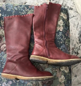 CAMPER Damas Cómodas Botas de Cuero Rojo EU39 US8 - Imagen 1 de 7