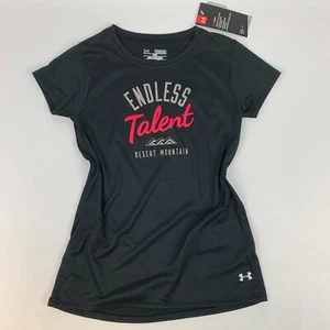 NWT Under Armour Girls Desert Mountain Course Resort Black Medium Tee Shirt Top - Picture 1 of 5