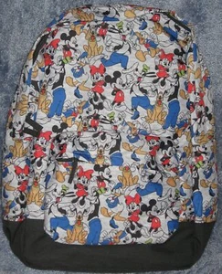 Disney FAB FIVE Backpack NWT White / Multicolor Mickey Minnie Goofy Donald Pluto - Picture 1 of 3