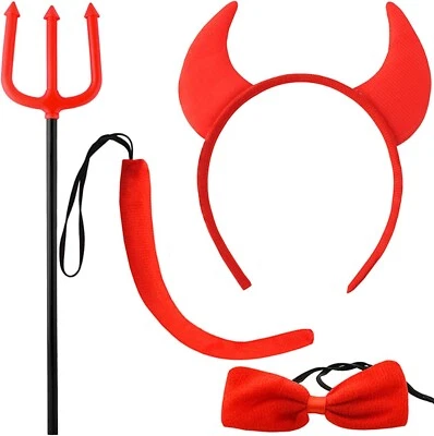 KRUZZEL Teufel Kostüm Teufelchen Halloween Karneval Fasching Teufel Kinder & Erwachsen