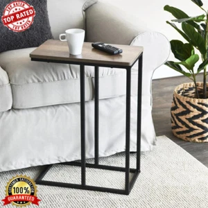 C-Shaped Side ＆ End Table Metal Frame Scratch Resistant Livingroom Bedroom New - Picture 1 of 10