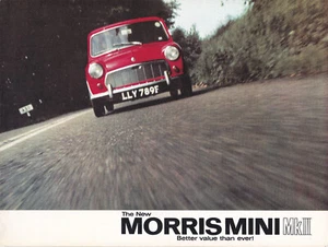 1969 Morris Mini MkII, glatt 4-fach UK Heimmarkt Ausgabe Verkaufsbroschüre - Bild 1 von 3