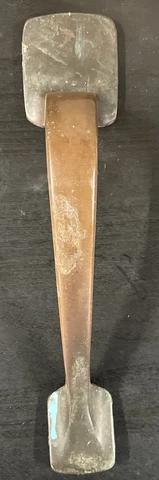 Vintage Copper Von Duprin Forged Door Handle NL7620R Night Latch Cover